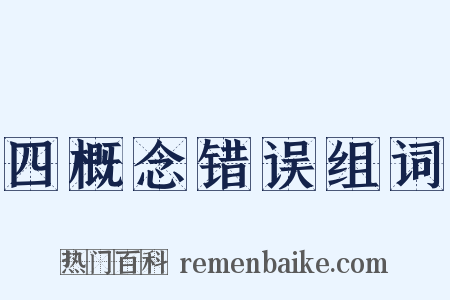 四概念错误组词是什么意思的图片